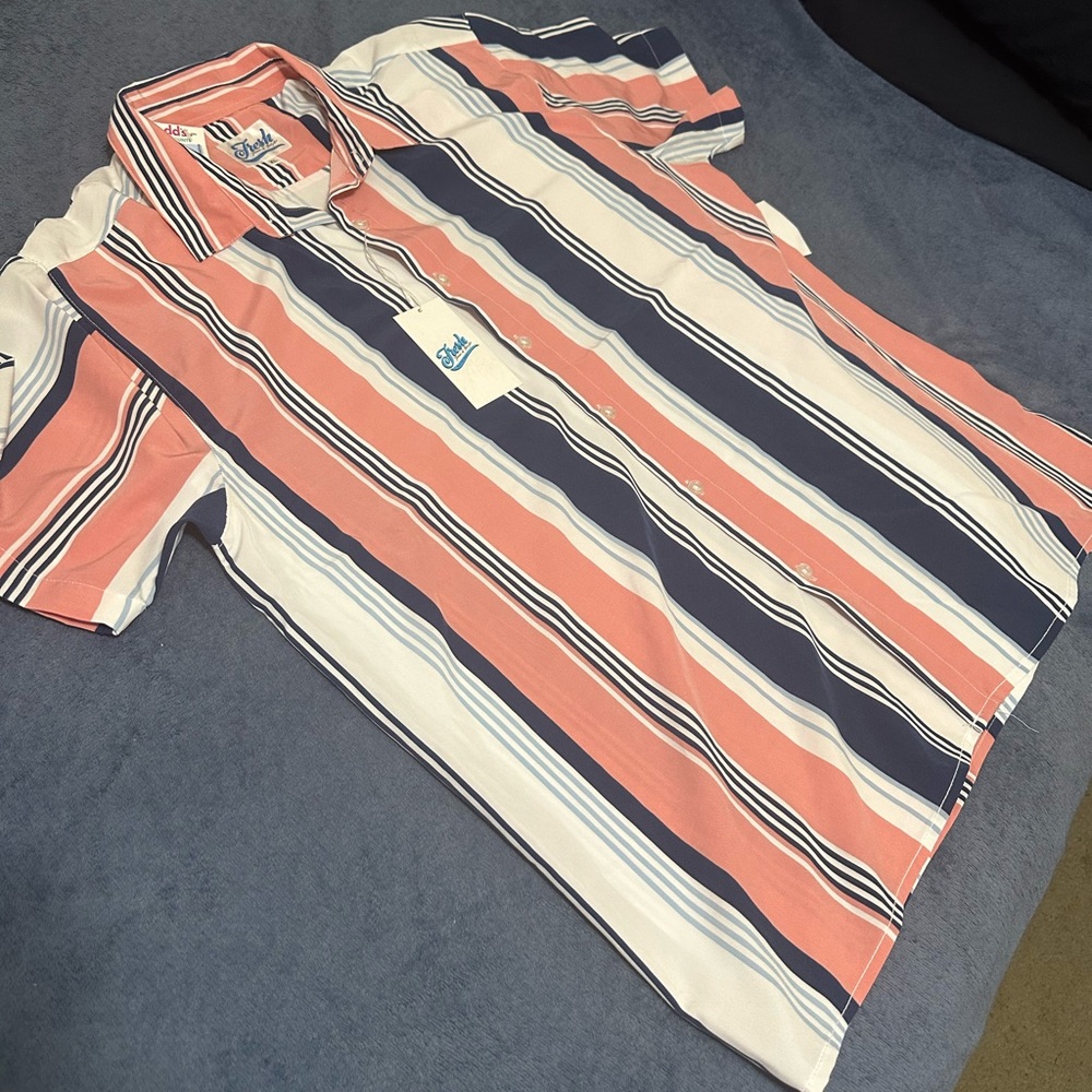 Striped Short Sleeve Dress Shirt